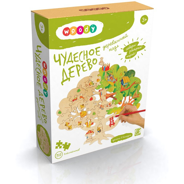 Развивающая игрушка Woody Деревянный пазл Чудесное дерево 00280