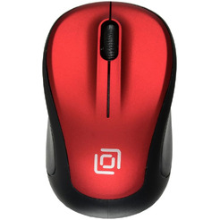 Мышь Oklick 665MW (черный/красный)