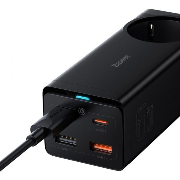 Сетевое зарядное Baseus GaN3 Pro Desktop Powerstrip AC+2U+2C 65W PSZM000901