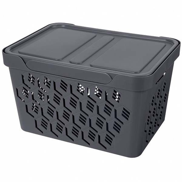 Ящик для хранения Бытпласт Econova Deluxe 18 л 433205911 (серый)