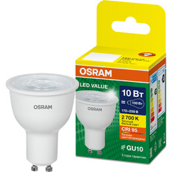Лампа светодиодная OSRAM Value PAR16 10W 2700K GU10 CL
