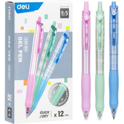 Набор гелевых ручек Deli EG60-BK-P (12шт)