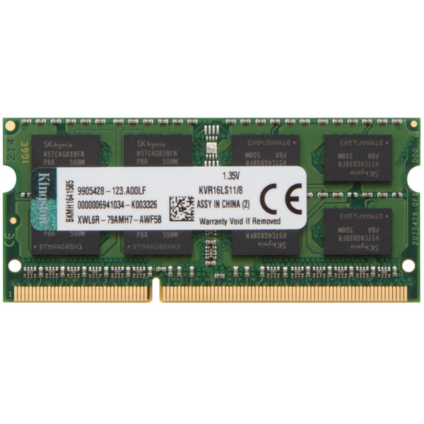 Оперативная память Kingston ValueRAM 8GB DDR3 SO-DIMM PC3-12800 (KVR16LS11/8)