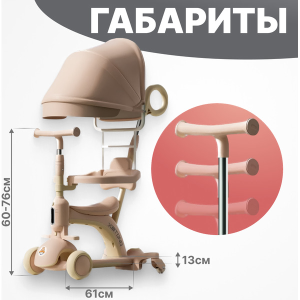 Самокат детский Ricos Crocs JSCN669 (розовый)