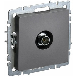 Розетка телевизионная IEK Brite РТВ11-0-БрС