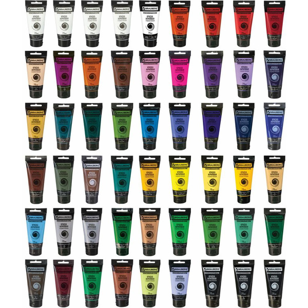 Краски акриловые художественные BRAUBERG ART CLASSIC 191724