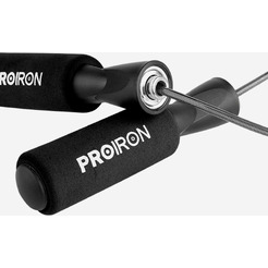 Скакалка спортивная PROIRON СТС034 (мягкая ручка, черная)
