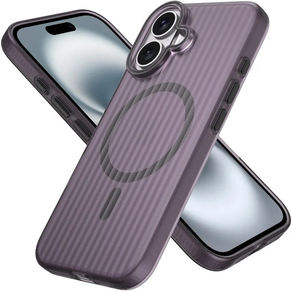 Задняя накладка CASE Translucent Strip Apple iPhone 16 (черный)