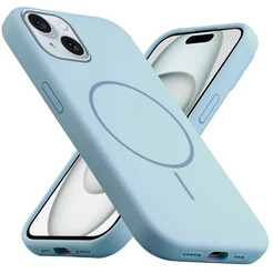 Бампер Bingo Silicone Magnetic для APPLE iPhone 15 Голубой