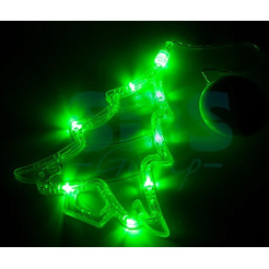 Фигура светодиодная "Елочка" на присоске с подвесом, ЗЕЛЕНЫЙ NEON-NIGHT