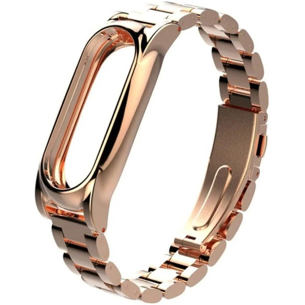 Ремешок Bingo Stainless для Xiaomi Mi Band 2 (розовое золото)