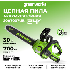 Аккумуляторная пила Greenworks GD24CS30K4 2007007UB