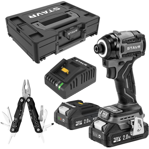 Ударная дрель-шуруповерт STAVR SID 18BL-200V-2K