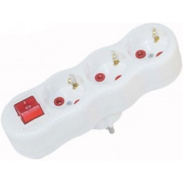 Разветвитель Alfa 40100007 (3 гнезда с заземлением)