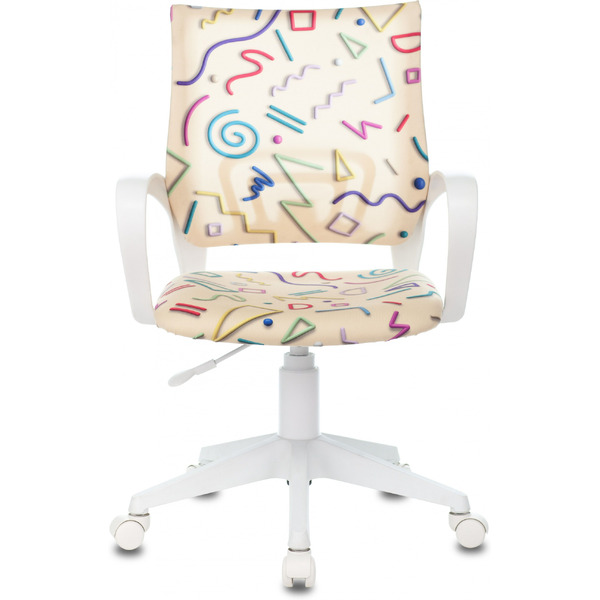 Кресло Бюрократ Burokids 1W (песочный Sticks 02/пластик белый)