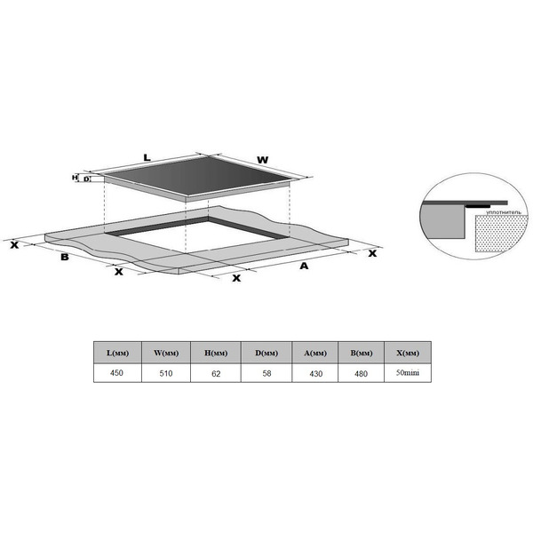 Варочная панель Weissgauff HV 430 B