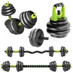 Набор гантелей Ametist со штангой и гирями 7в1 20 кг