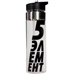 Бутылка для воды "Дай 5 Добру" черная (550 мл)