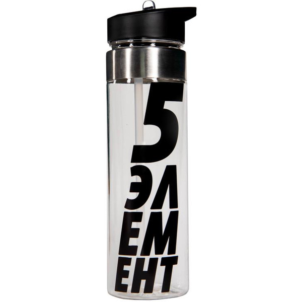 Бутылка для воды "Дай 5 Добру" черная (550 мл)