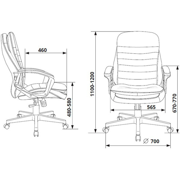 Кресло Бюрократ T-9950LT (черный)