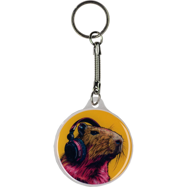 Брелок сувенирный "Дай пять Добру" Капибара с наушниками