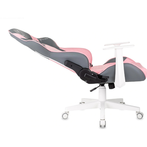 Кресло игровое Бюрократ Knight Catzy (экокожа, серый/розовый)