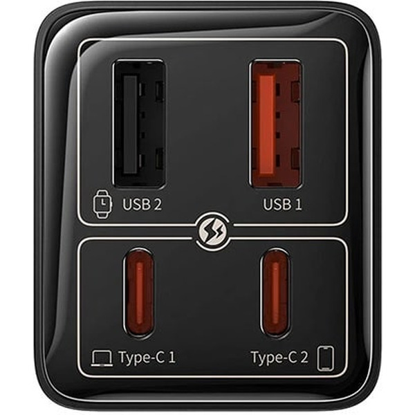 Сетевое зарядное устройство Baseus GaN6 Pro Fast Charger 2C + 2U 100W P10162705112-00 (черный)