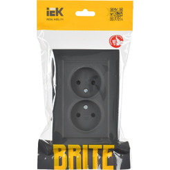 Розетка IEK Brite BR-R20-10-K53-F