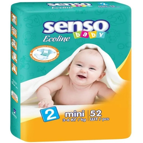 Подгузники Senso Baby Ecoline Mini 2 (52 шт)
