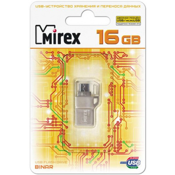 USB Flash MIREX Binar (OTG) 16GB (13600-ITRBIN16)