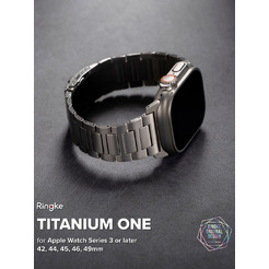 Ремешок RINGKE Titanium One для Apple Watch 44 / 45 / 46 / 49 mm NATURAL TITANIUM