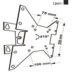 Кронштейн бытовой ELECTRICLIGHT КБ-01-62 черный