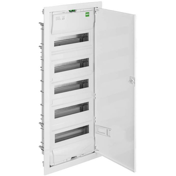 Щит встраиваемый Elektro-Plast MSF 5x12M (60M), N/PE 2x(2x25+20x16mm2+19x10mm2), мет. дверь, белый RAL9016, 853x358x97mm, IP30 (2005-00)