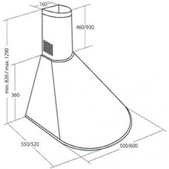Вытяжка Akpo Dandys 50 WK-4 (нержавеющая сталь)