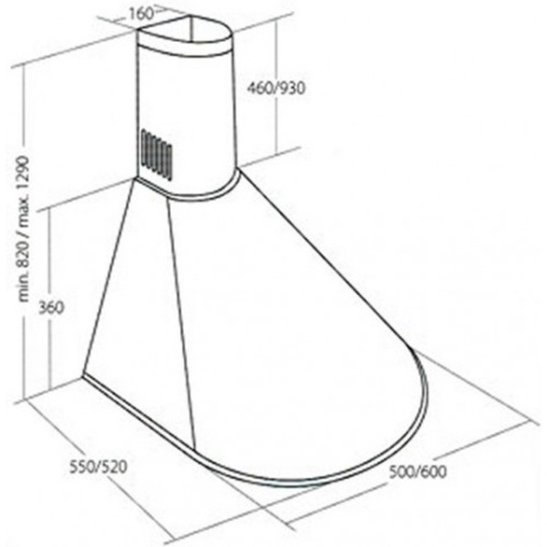 Вытяжка Akpo Dandys 50 WK-4 (нержавеющая сталь)