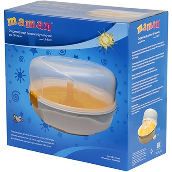 Стерилизатор детских бутылочек для СВЧ печи MAMAN LS-B701