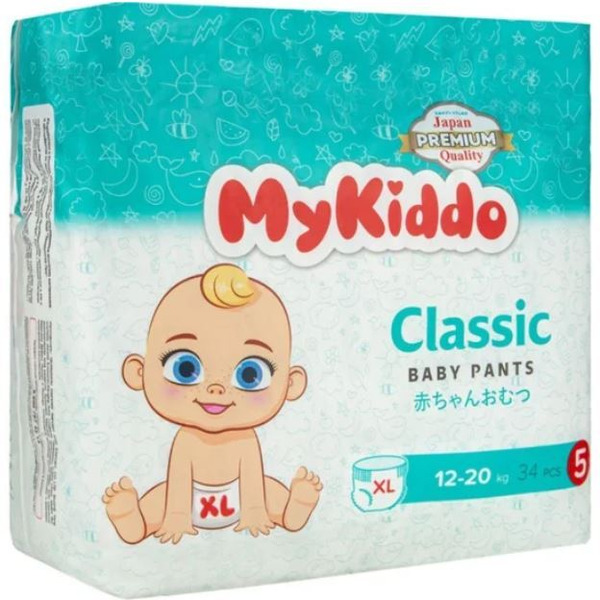 Подгузники-трусики MyKiddo Classic XL 12-20 кг (34 шт)
