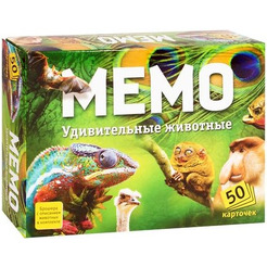 Настольная игра Нескучные игры Мемо - Удивительные животные