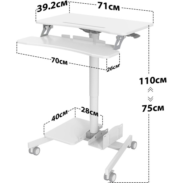 Стол для ноутбука CACTUS CS-FDS108WWT