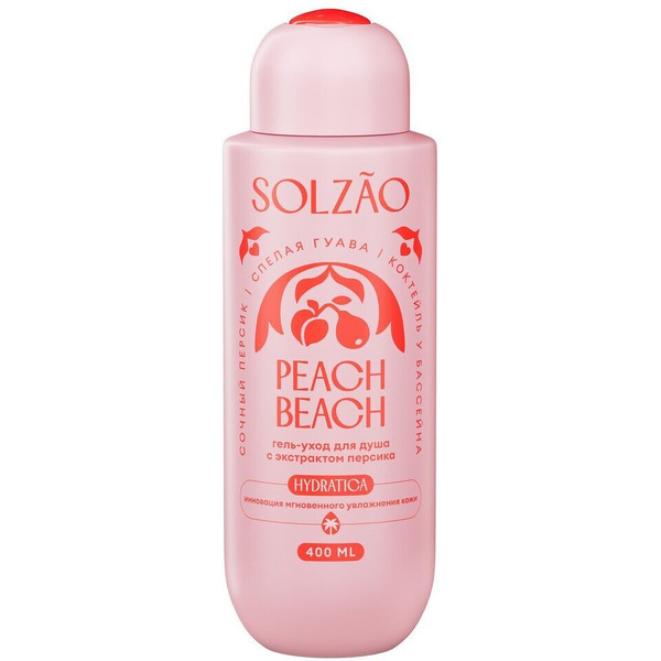 Гель для душа Solzao Peach Beach с экстрактом персика 400 мл