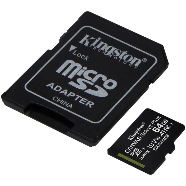 Карта памяти Kingston Canvas Select Plus microSDXC 64Gb (SDCS2/64GB)