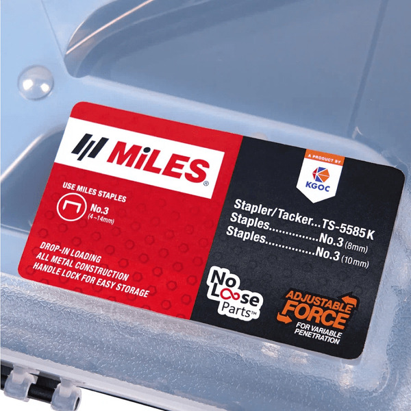 Степлер скобозабивной + скобы Miles 5585KM3-D8-D10
