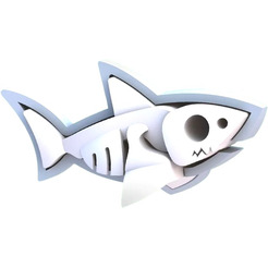 Магнитный конструктор Halftoys Ocean Белая акула с диорамой HO006