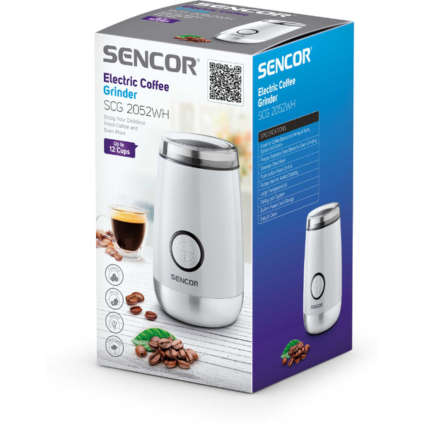 Кофемолка Sencor SCG 2052WH