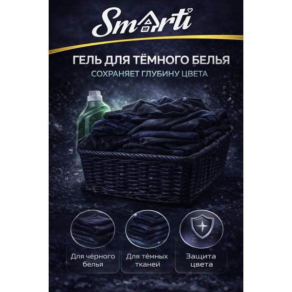 Гель для стирки Smarti ALL in ONE для черного 2L (80 стирок)