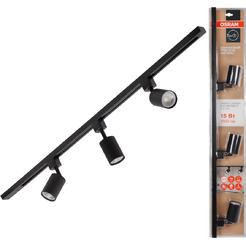 Трековый набор Osram 3 лампы 15W 4000К (черный)