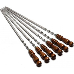 Шампуры профессиональные с деревянной ручкой CHUGUN INVEST LLC ШАМД62 (с заклепкой)