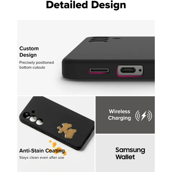 Чехол Ringke SILICONE MAGNETIC для Galaxy S25 Plus BLACK