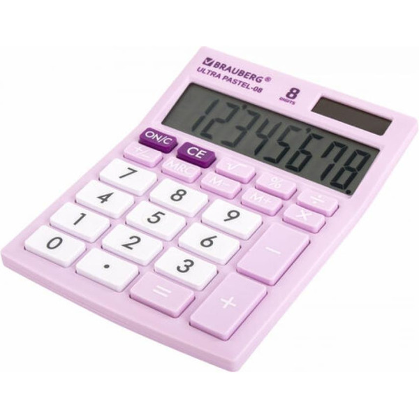 Калькулятор BRAUBERG Ultra Pastel-08-PR (250516)