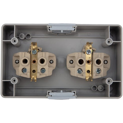 Блок из 2 розеток горизонтальный KRANZ INDUSTRIAL KR-78-0614